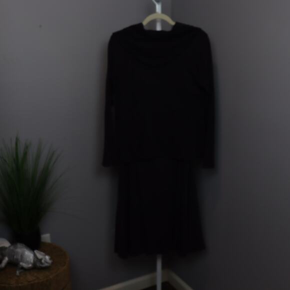 Peruvian Connection Navy Pima Cotton Knit Top & Skirt Set Size L - Picture 2 of 3